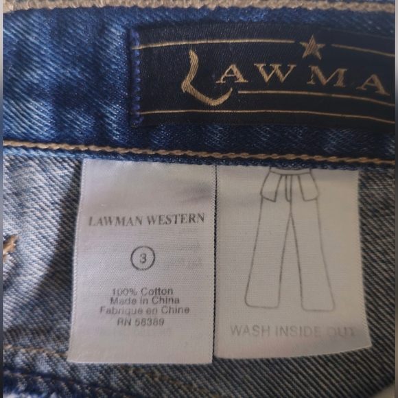 Lawman low rise cut out Blue Jeans - Picture 4 of 6